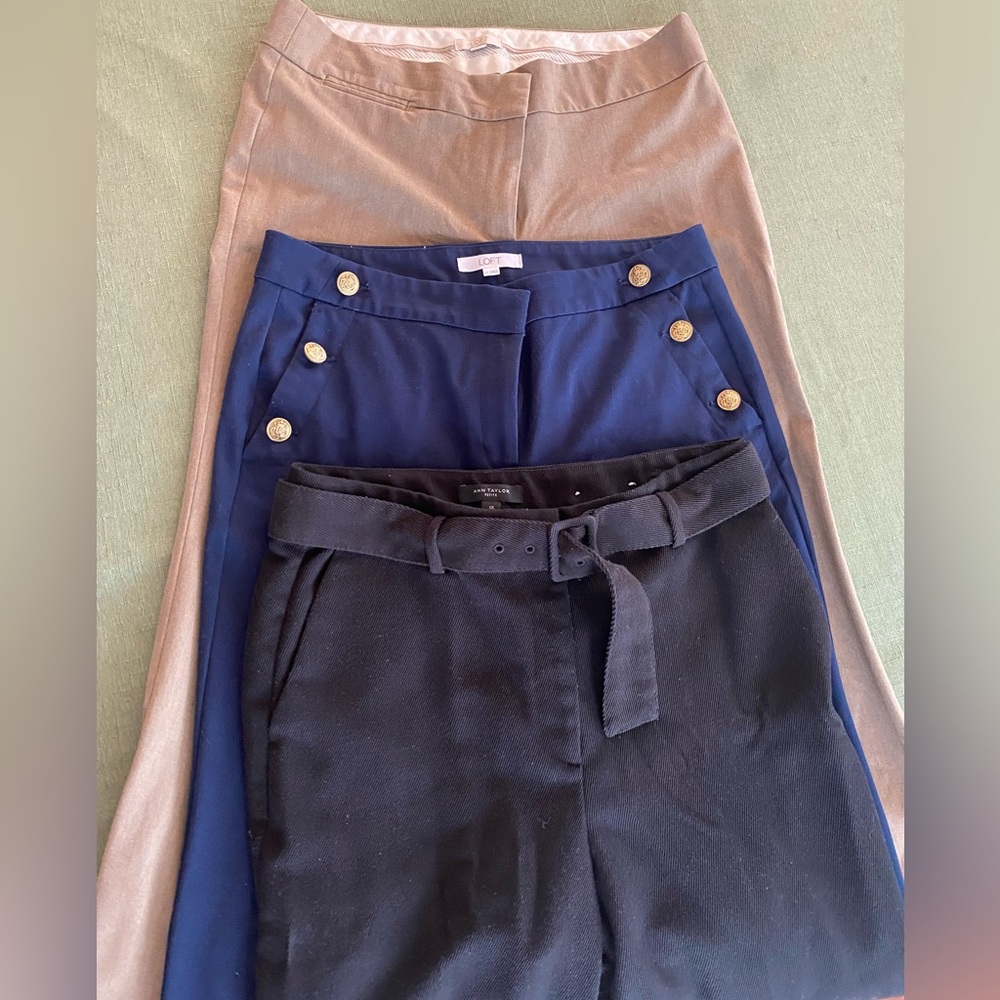 Lot of three Ann Taylor/LOFT pants